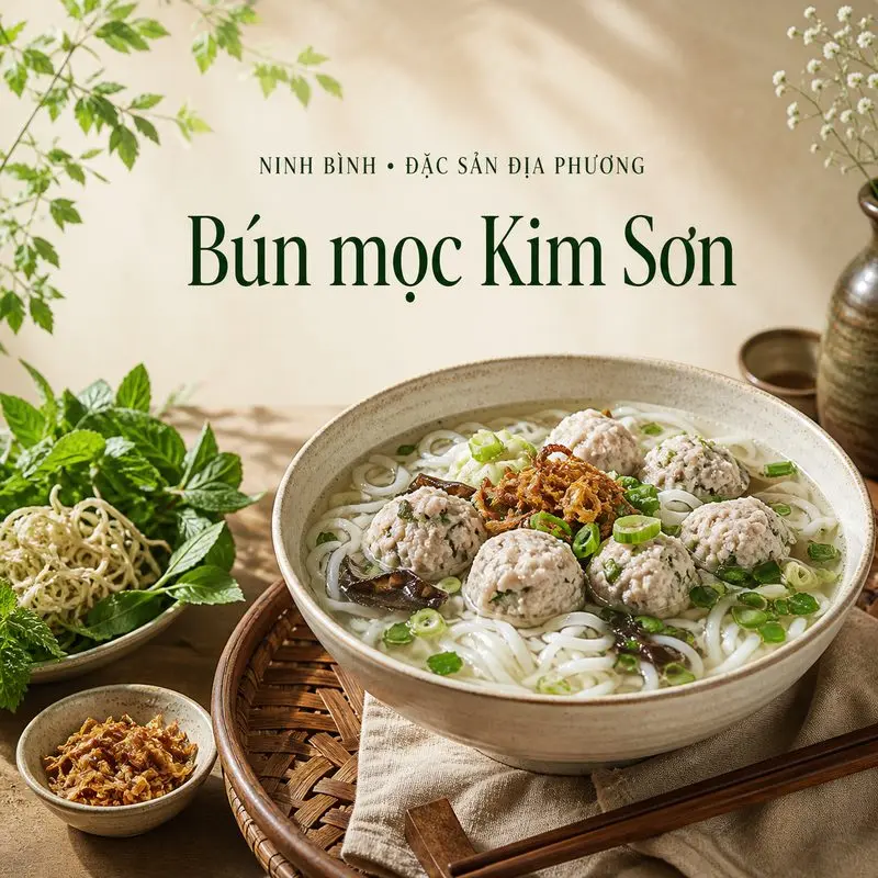 Bún mọc Kim Sơn và nét riêng trong ẩm thực Ninh Bình