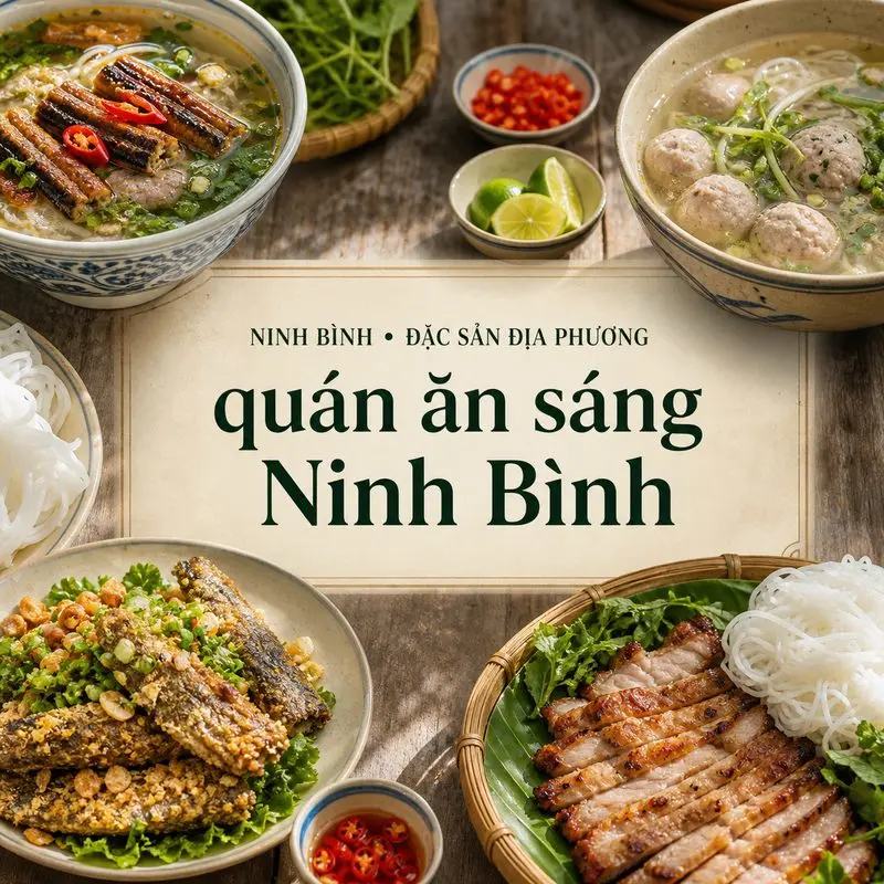 Gợi ý 5 quán ăn sáng Ninh Bình cho chuyến khám phá ẩm thực
