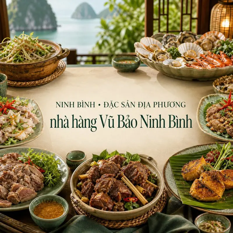 Khám phá ẩm thực tại nhà hàng Vũ Bảo Ninh Bình