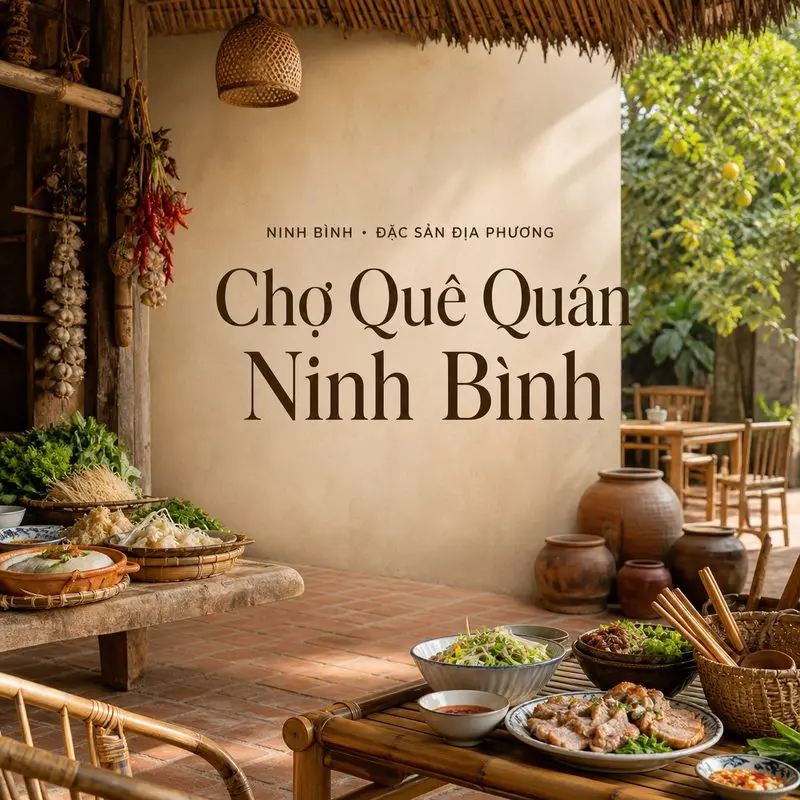 Chợ Quê Quán Ninh Bình và trải nghiệm ẩm thực làng quê
