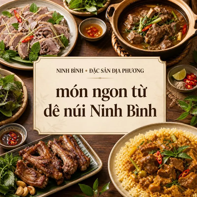 Khám phá 10 món dê núi đặc sắc trong ẩm thực Ninh Bình