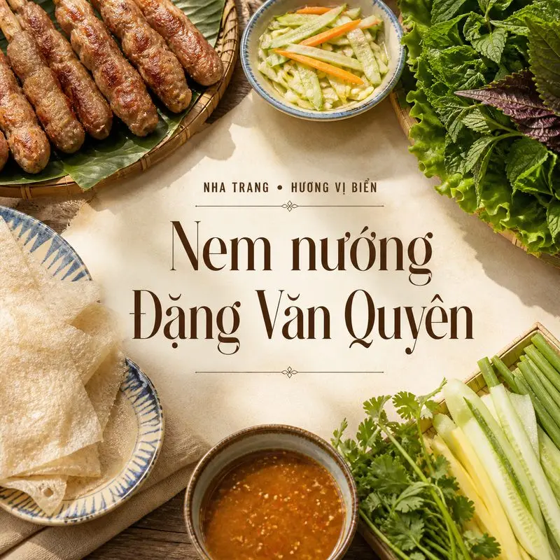 Khám phá nem nướng Đặng Văn Quyên giữa lòng Nha Trang
