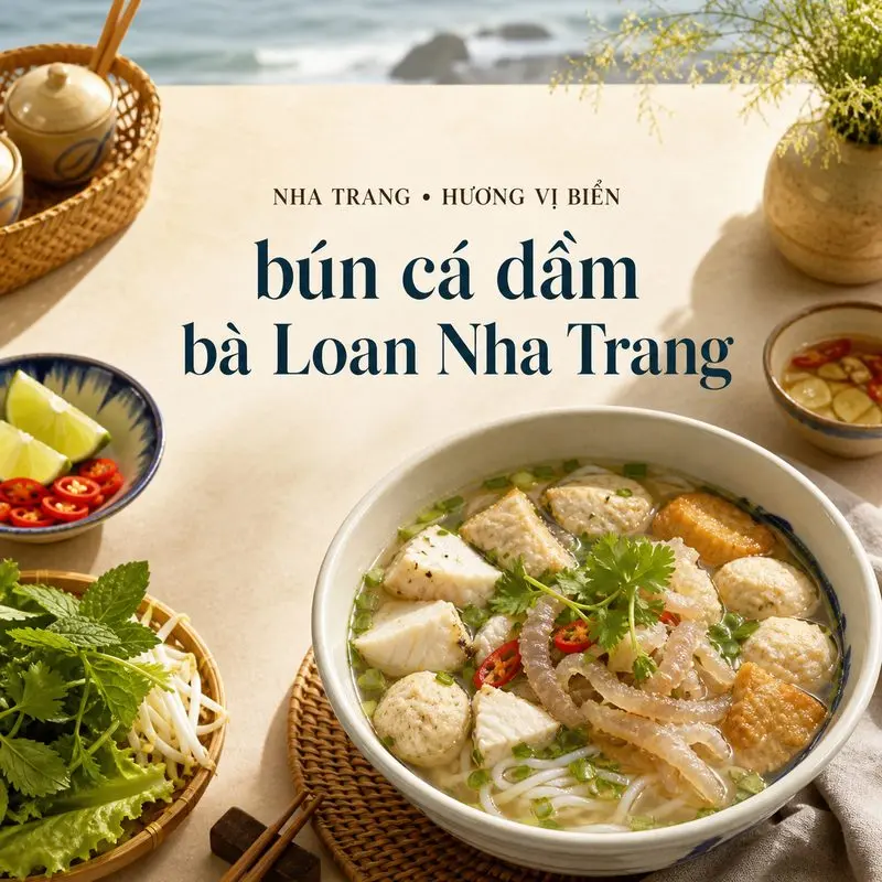 Bún cá dầm bà Loan và hương vị biển giữa lòng Nha Trang