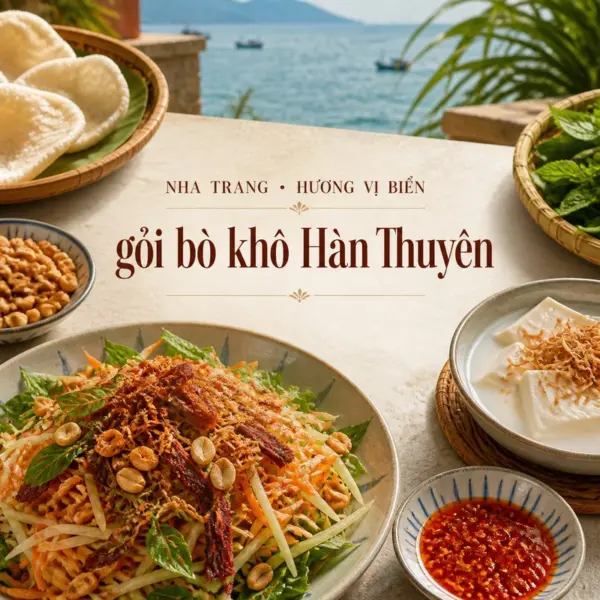 Gỏi bò khô Hàn Thuyên, món quà chiều của học trò Nha Trang