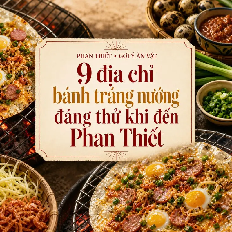 9 địa chỉ bánh tráng nướng đáng thử khi đến Phan Thiết