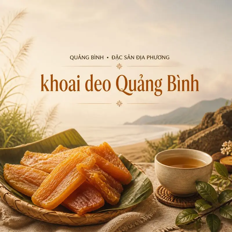 Khoai deo Quảng Bình, thức quà dân dã từ miền cát
