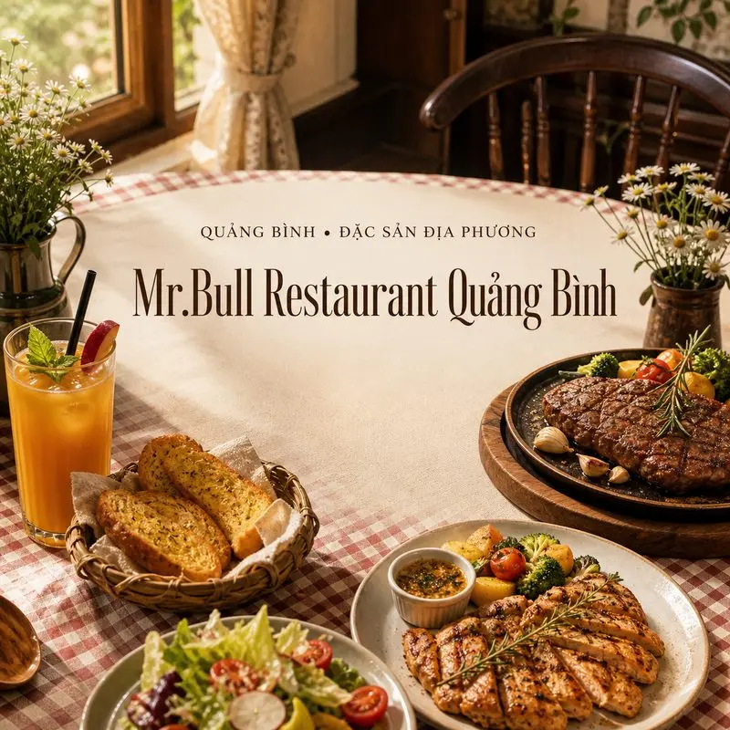 Mr.Bull Restaurant Quảng Bình: Bữa Âu trong không gian ấm cúng