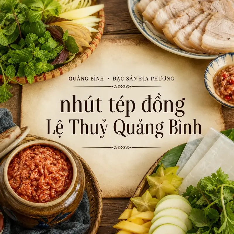 Khám phá nhút tép đồng, món dân dã đậm vị Lệ Thuỷ