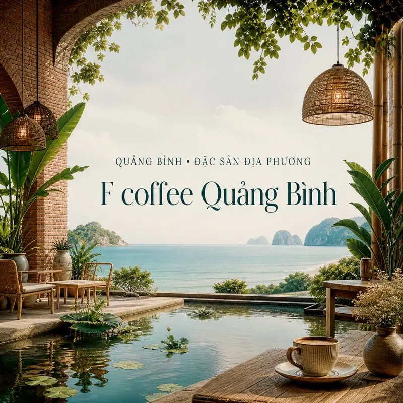 Khám phá F coffee Quảng Bình giữa vườn xanh và gạch đỏ