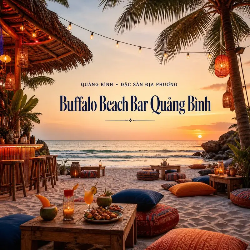 Ghé Buffalo Beach Bar, thư giãn bên bờ biển Nhật Lệ