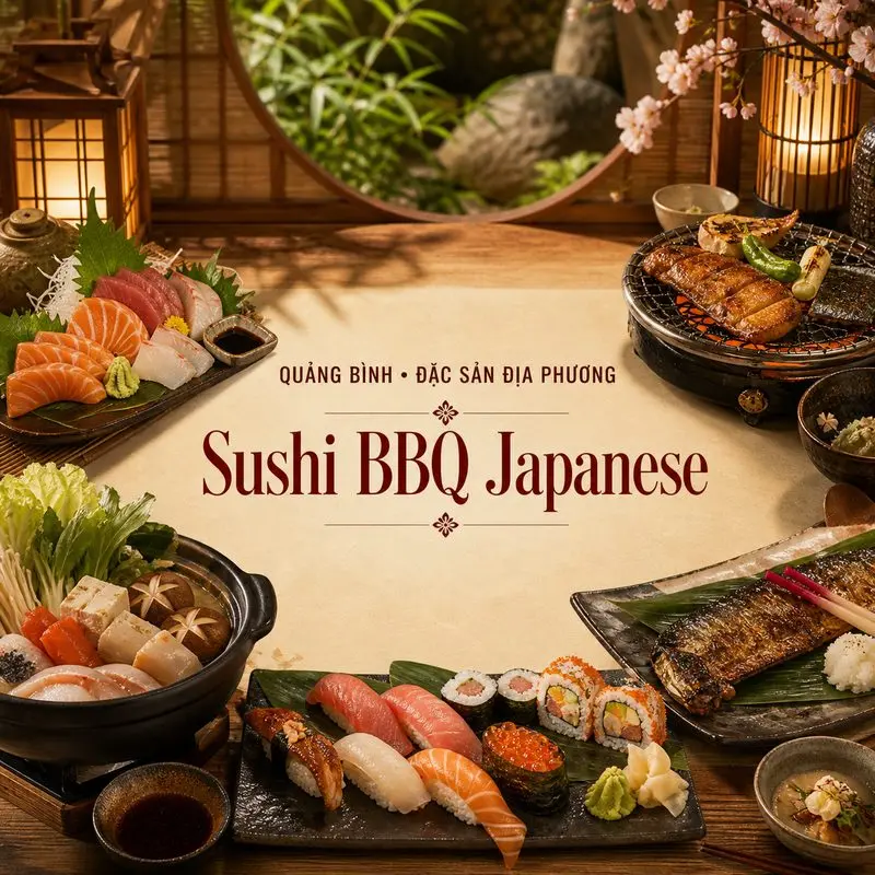 Khám phá không gian và thực đơn Nhật tại Sushi BBQ Japanese