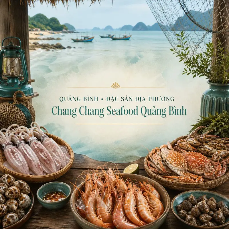 Khám phá không gian làng chài tại Chang Chang Seafood Quảng Bình