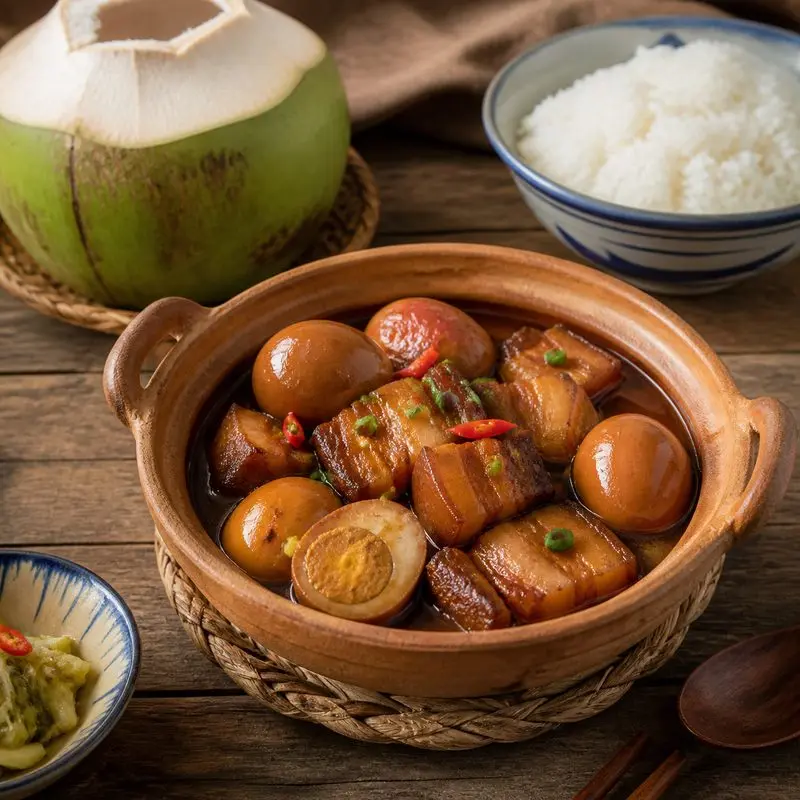 Thịt kho nước dừa Bến Tre: vị ngọt thơm đậm chất miền Tây