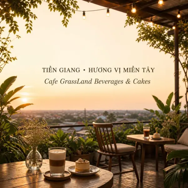 Khám phá Cafe GrassLand và góc rooftop giữa lòng Mỹ Tho