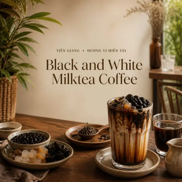 Khám phá Black and White Milktea Coffee giữa lòng Mỹ Tho
