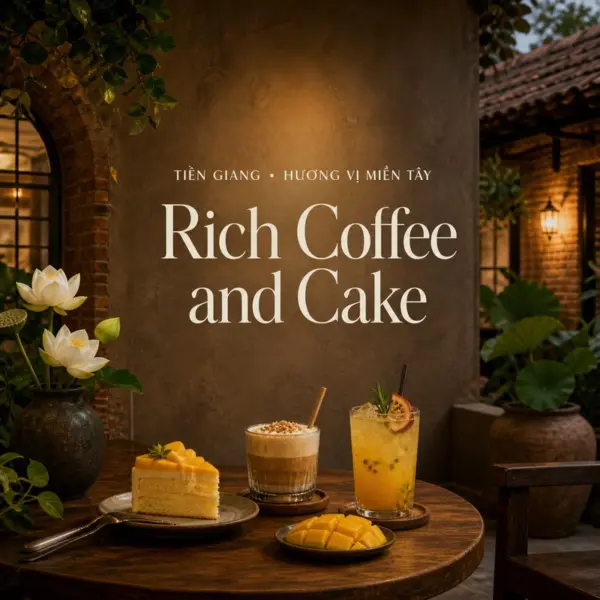 Rich Coffee and Cake, góc thư giãn mang sắc trầm ở Tiền Giang
