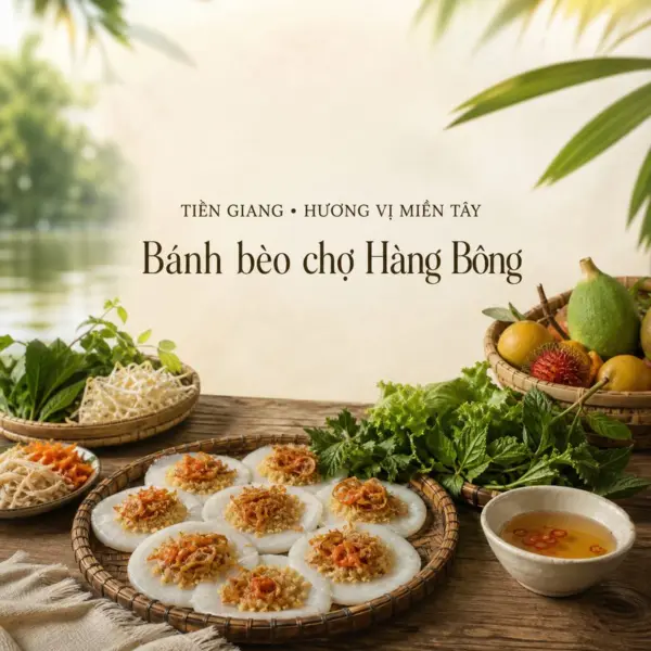Bánh bèo chợ Hàng Bông và vị quê dân dã ở Mỹ Tho
