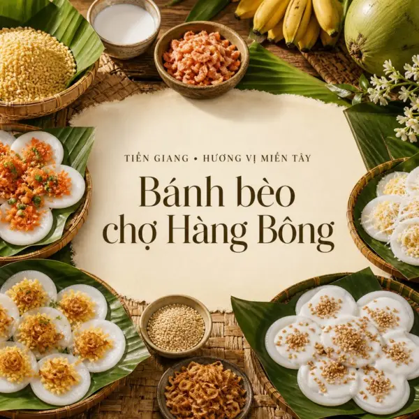 Bánh bèo Hàng Bông, thức quà dân dã giữa lòng Mỹ Tho