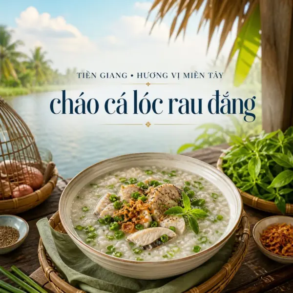 Cháo cá lóc rau đắng, hương vị mộc mạc của Tiền Giang