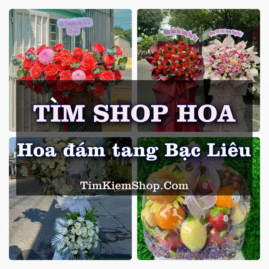 Tìm Shop Đặt Hoa Đám Tang Bạc Liêu