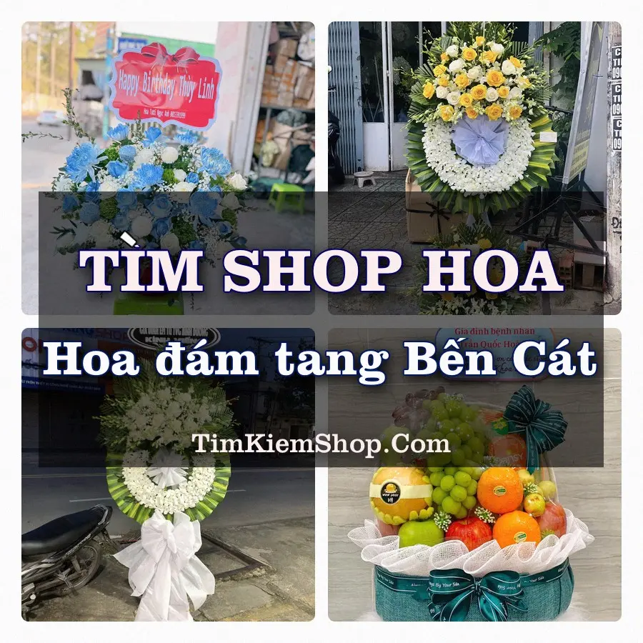 Tìm Shop Đặt Hoa Đám Tang Bến Cát