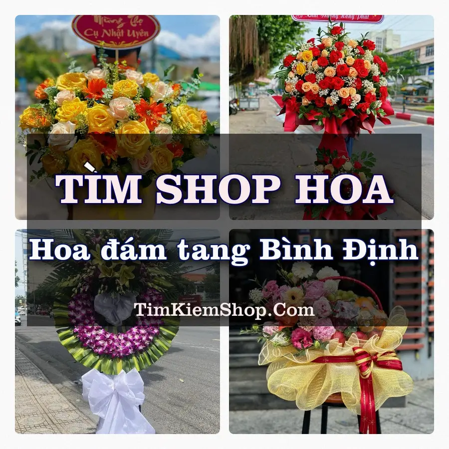 Tìm Shop Đặt Hoa Đám Tang Bình Định