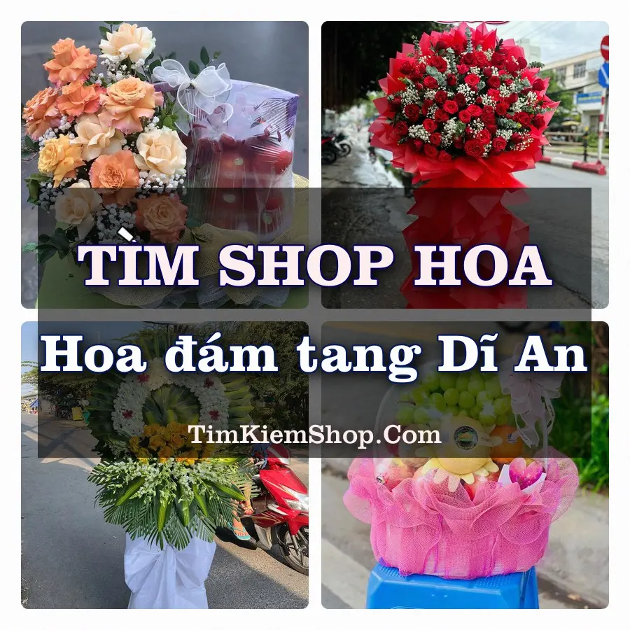 Tìm Shop Đặt Hoa Đám Tang Dĩ An