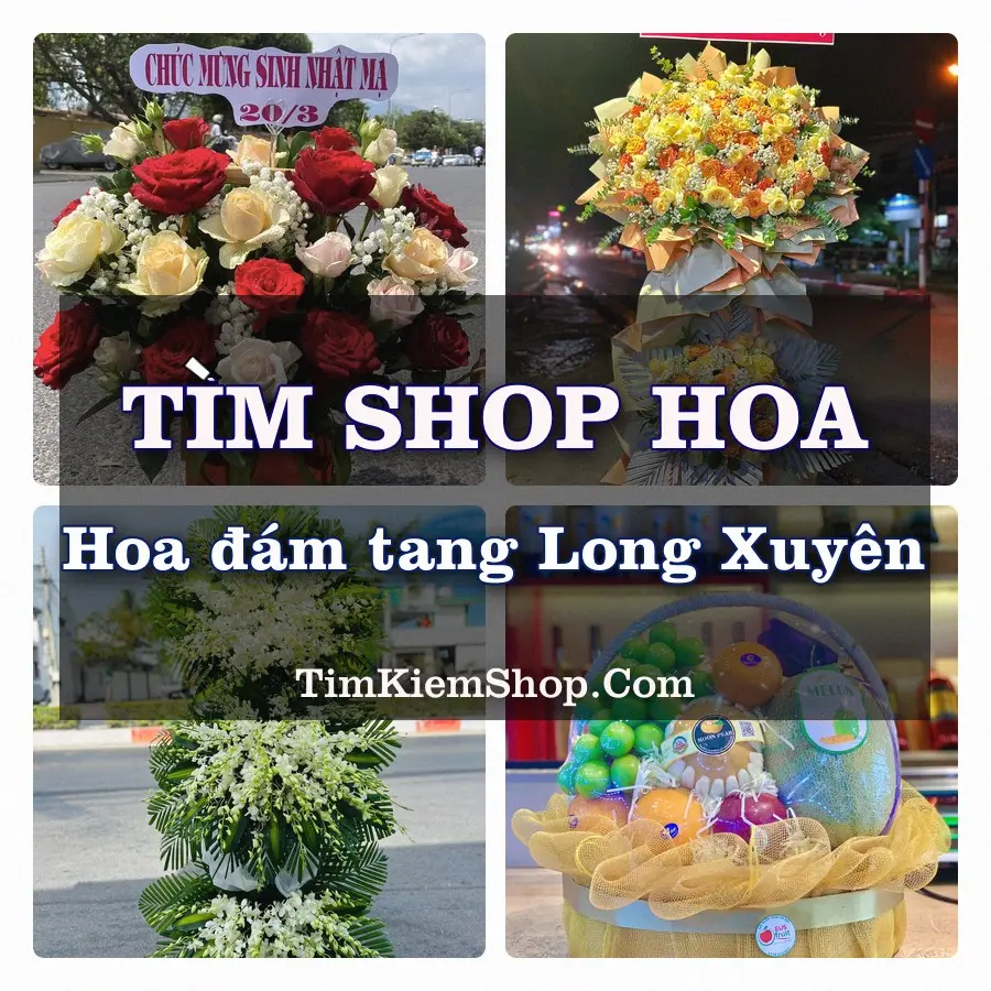 Tìm Shop Đặt Hoa Đám Tang Long Xuyên