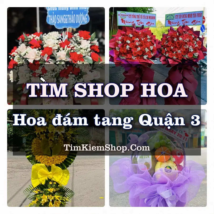 Tìm Shop Đặt Hoa Đám Tang Quận 3