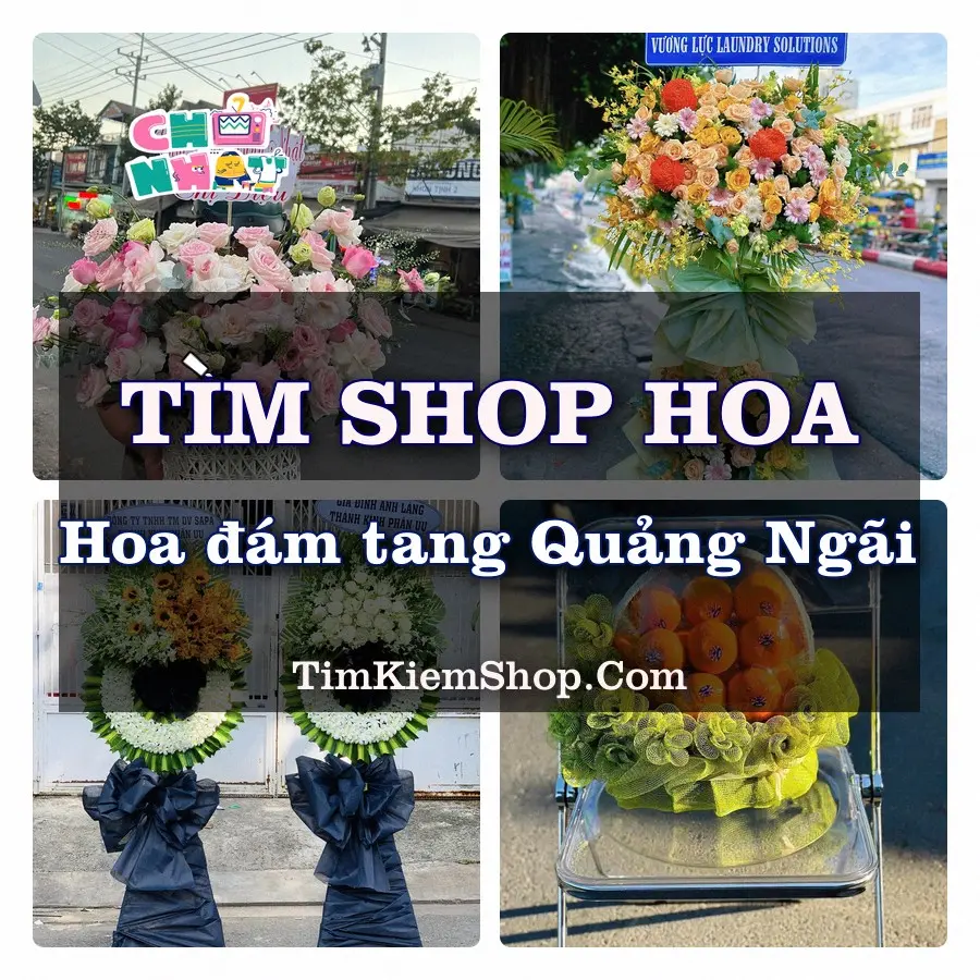 Tìm Shop Đặt Hoa Đám Tang Quảng Ngãi