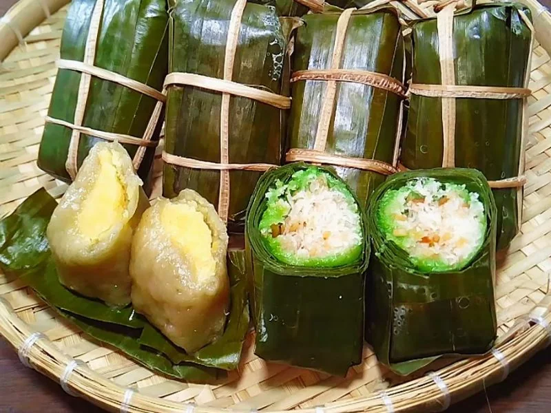 Bánh Tét Trà Cuôn Hai Lý