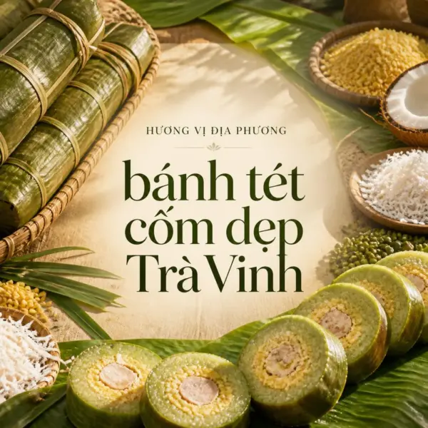 Khám phá bánh tét cốm dẹp và nơi tìm mua tại Trà Vinh