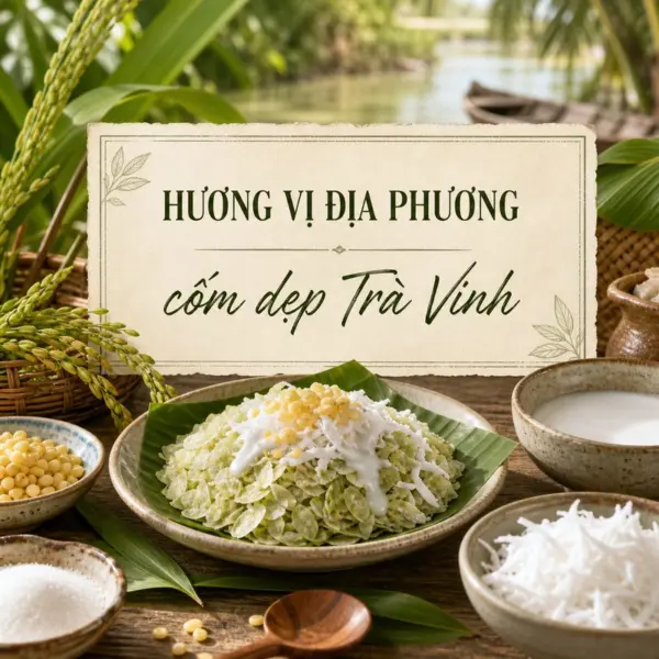 Cốm dẹp Trà Vinh, thức quà từ nếp non của người Khmer