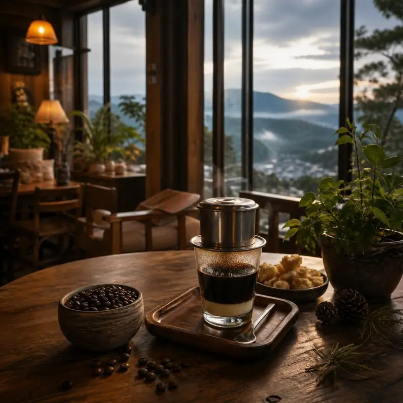 Up Coffee Đà Lạt: góc vintage ngắm phố từ trên cao
