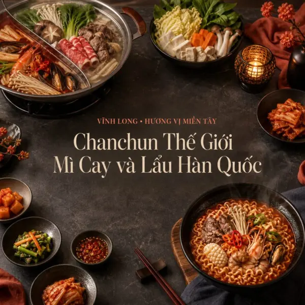 Khám phá mì cay và lẩu Hàn Quốc tại Chanchun Vĩnh Long