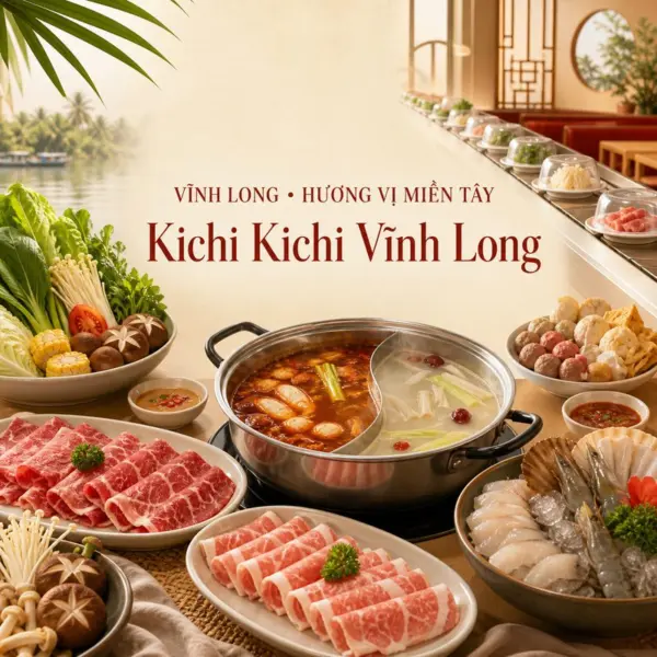 Trải nghiệm lẩu băng chuyền tại Kichi Kichi Vĩnh Long