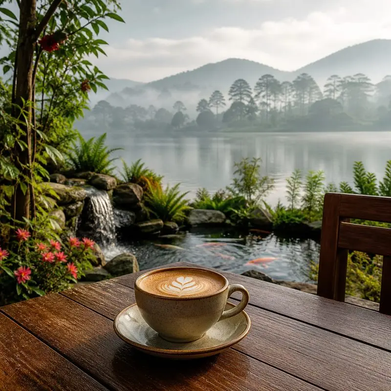 Xuân Hương Garden Coffee Đà Lạt: View hồ, sân vườn đẹp